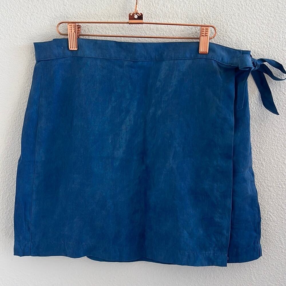 Womn. Ines Skirt Blue Wrap Skirt Los Angeles Brand XL